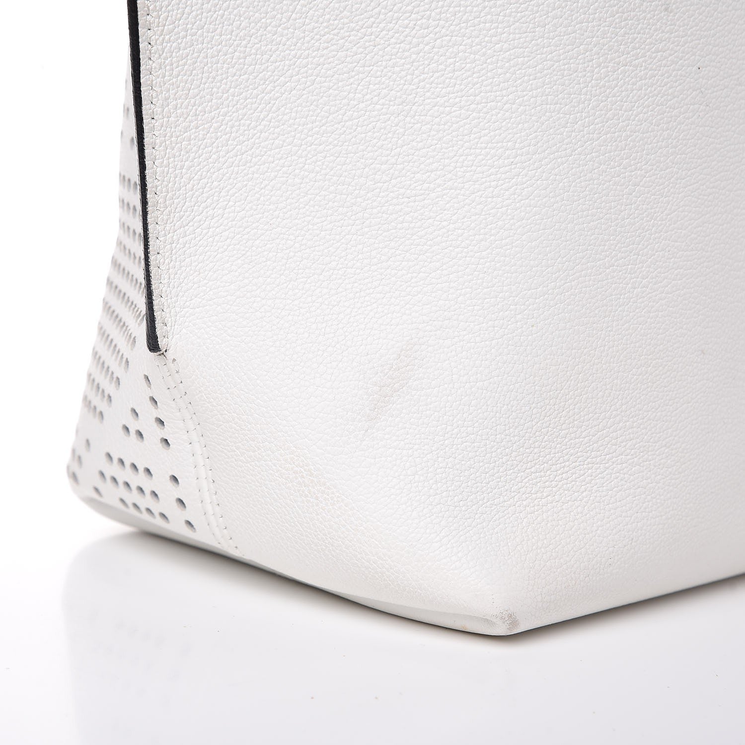 Christian Dior Calfskin Perforated Cannage Dioriva Tote White 7 of 8
