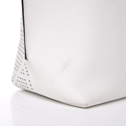 Christian Dior Calfskin Perforated Cannage Dioriva Tote White 7 of 8