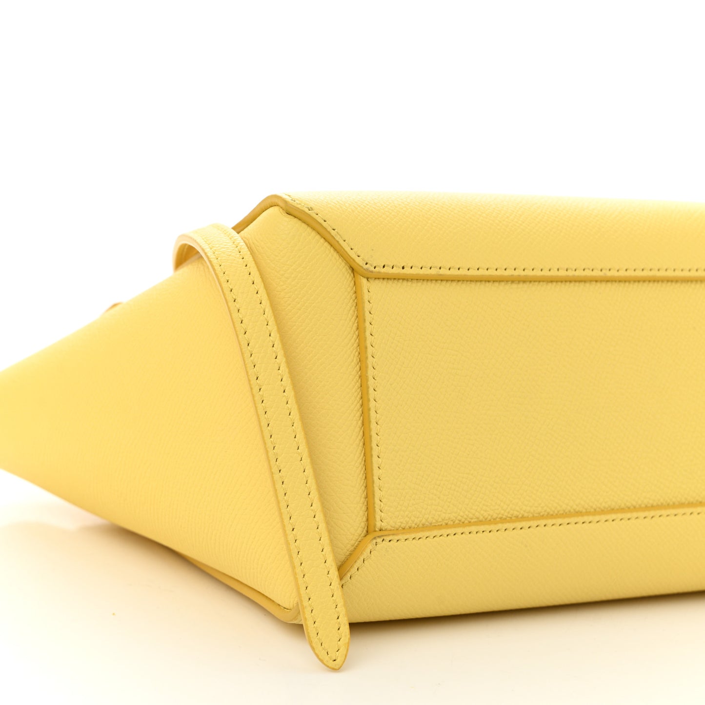 Grained Calfskin Nano Belt Bag Citron