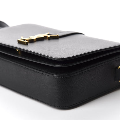 Saint Laurent Textured Calfskin Medium Classic Monogram Universite Bag Black 7 of 12