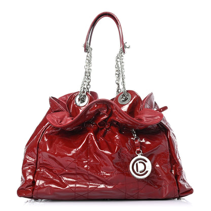 Christian Dior Patent Cannage Medium Le Trente Tote Red 1 of 4