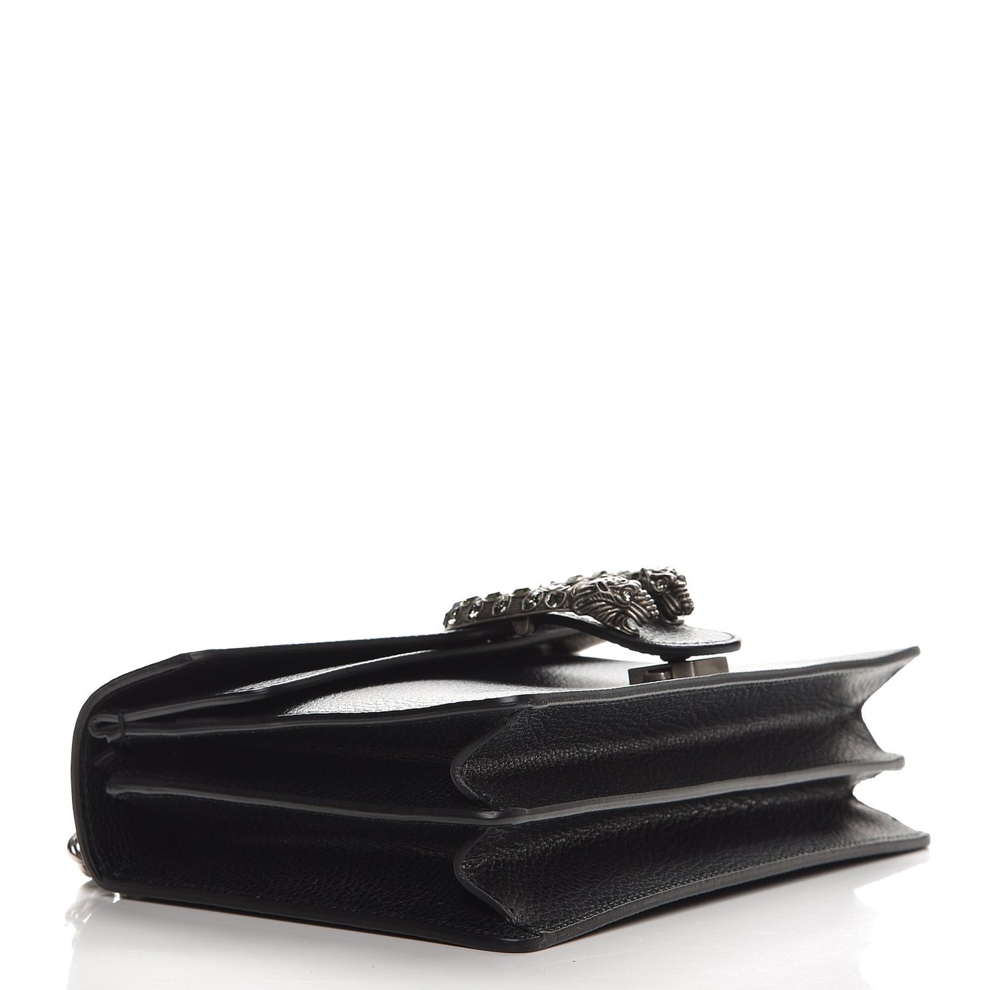 Pebbled Calfskin Small Dionysus Shoulder Bag Black