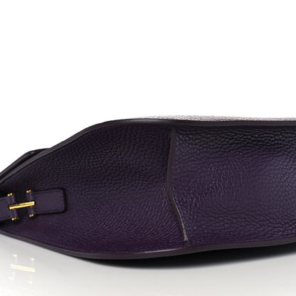 Tom Ford Grained Calfskin Large T Clasp Tara Crossbody Bag Purple 7 of 8