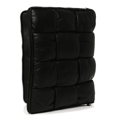 Bottega Veneta Calfskin Maxi Intrecciato Puffy Laptop Pouch Black 2 of 10