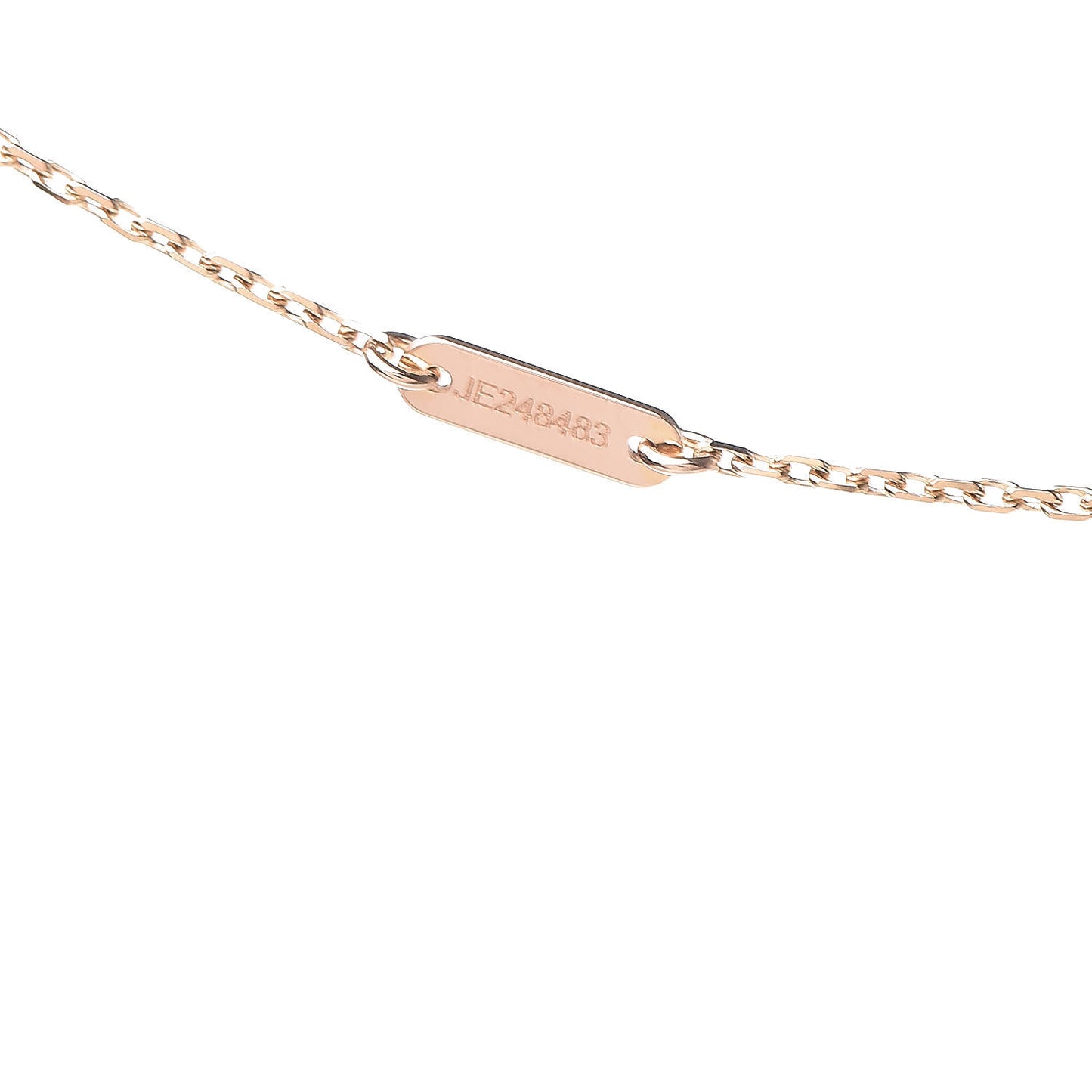 18K Rose Gold Carnelian Sweet Alhambra Pendant Necklace