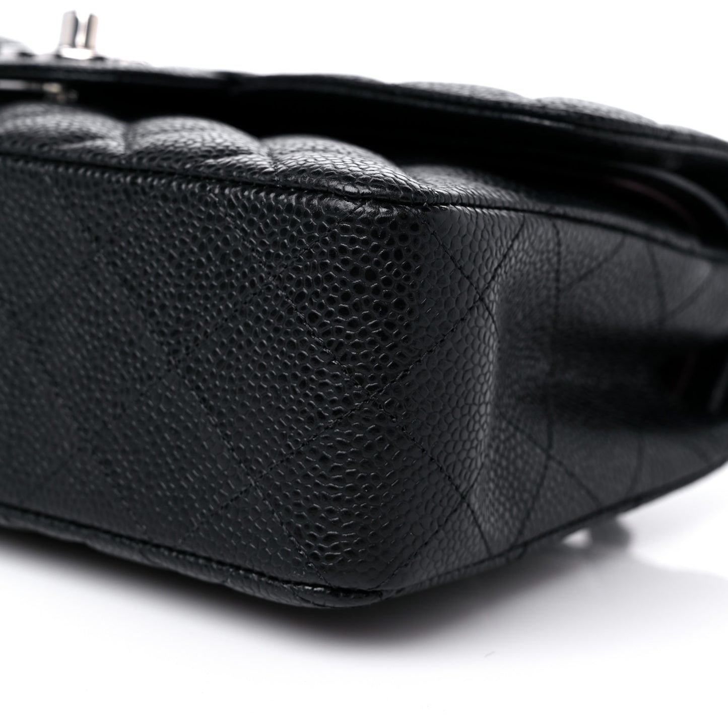 Caviar Quilted Small Double Flap Black