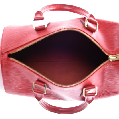 Louis Vuitton Epi Speedy 25 Castillan Red 5 of 15