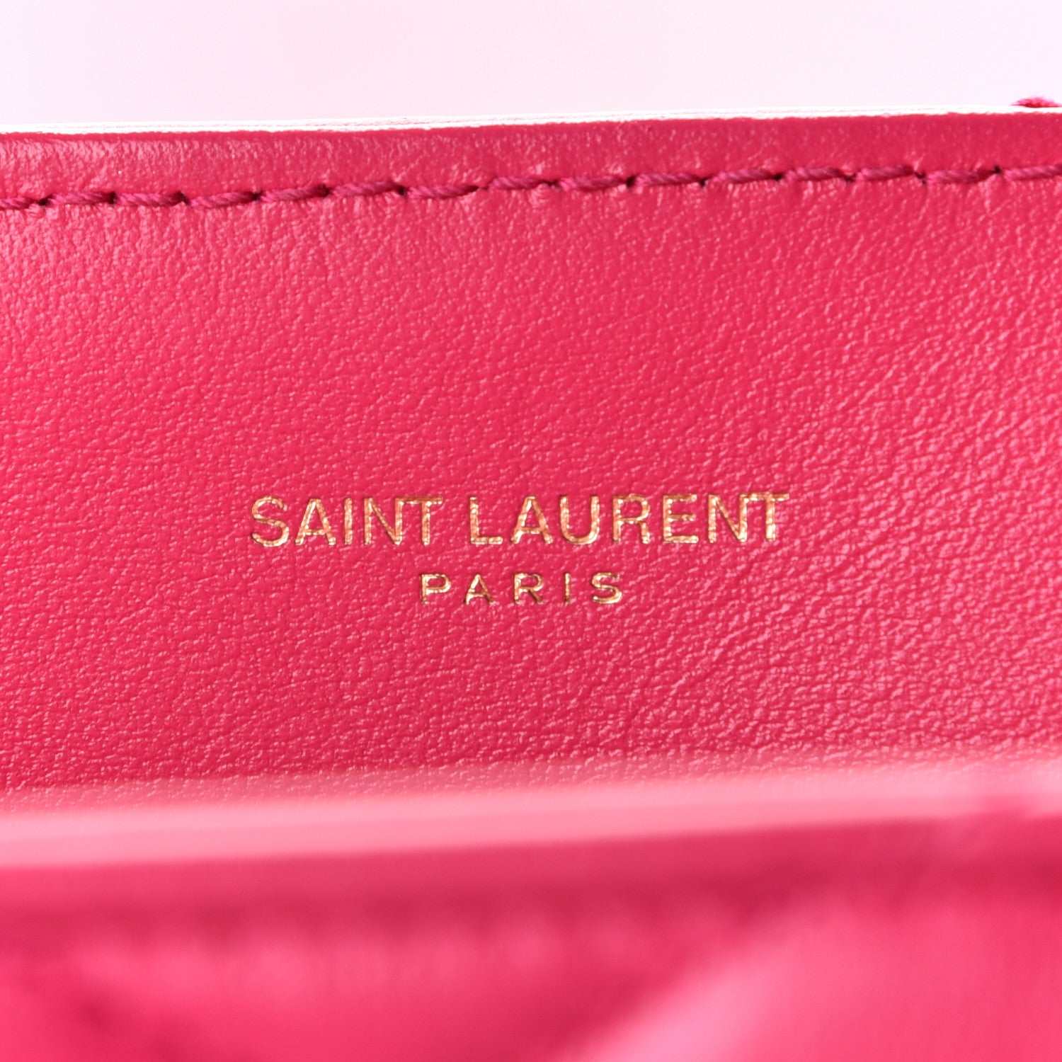 Saint Laurent Calfskin Y Quilted Monogram Medium Loulou Chain Satchel Freesia 4 of 4