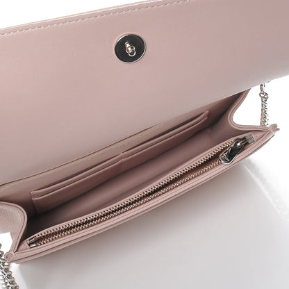 Christian Dior Grained Calfskin Diorama Wallet on Chain Pouch Rose Poudre 5 of 10