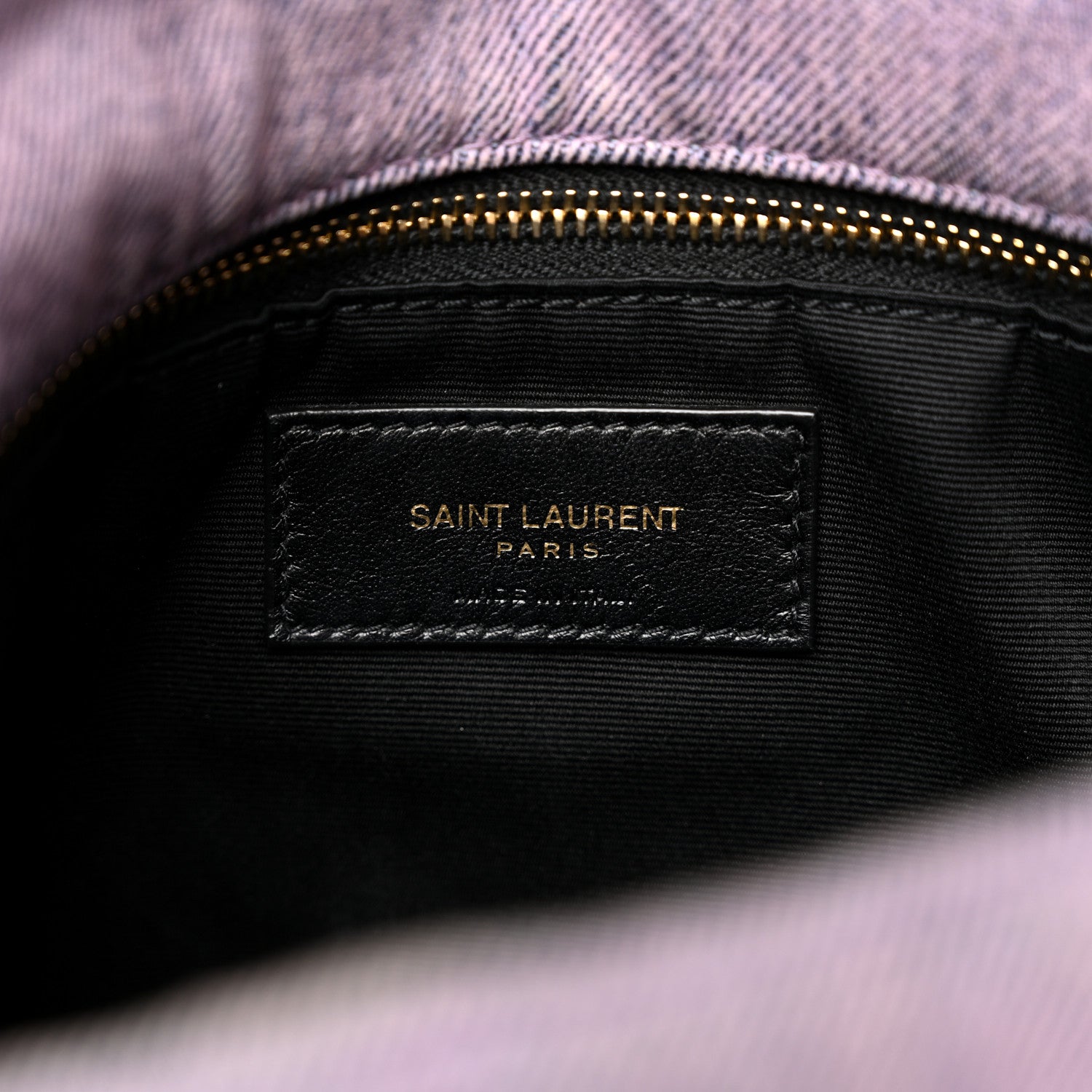 Saint Laurent Denim Quilted Small Loulou Puffer Monogram Chain Satchel Bleached Lilac 6 of 10