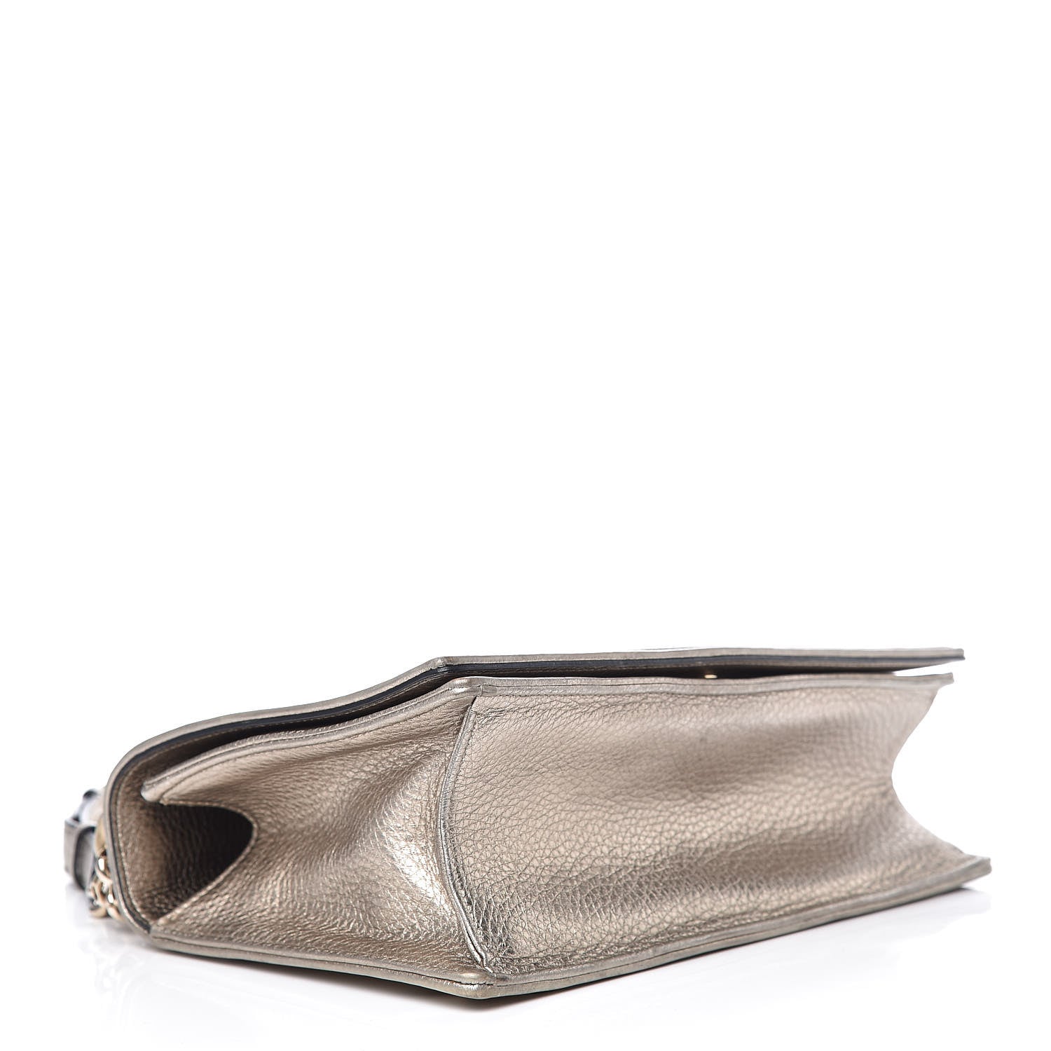 Christian Dior Metallic Grained Calfskin Medium Diorama Flap Bag Gold 4 of 15
