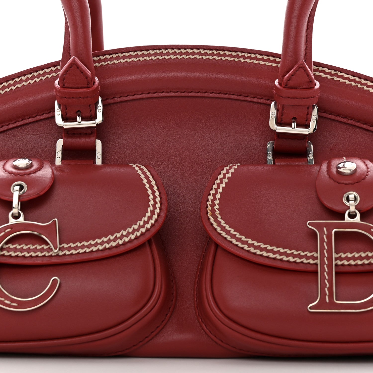 Christian Dior Calfskin Medium Detective Satchel Red 8 of 11