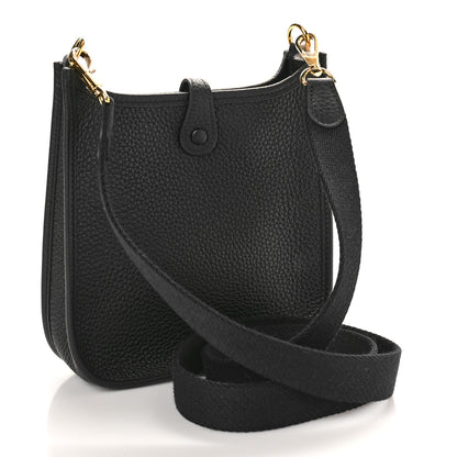 Hermes Taurillon Clemence Evelyne TPM Black 3 of 8