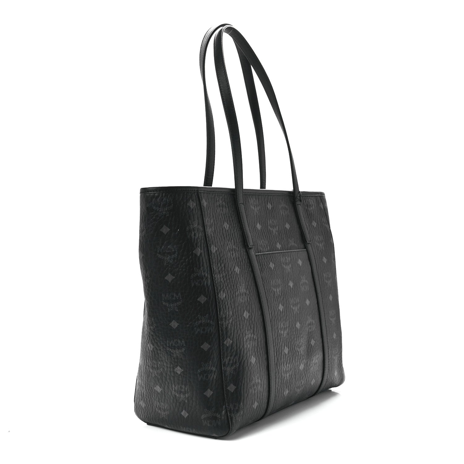 MCM Visetos Toni Shopper Tote Black 2 of 10