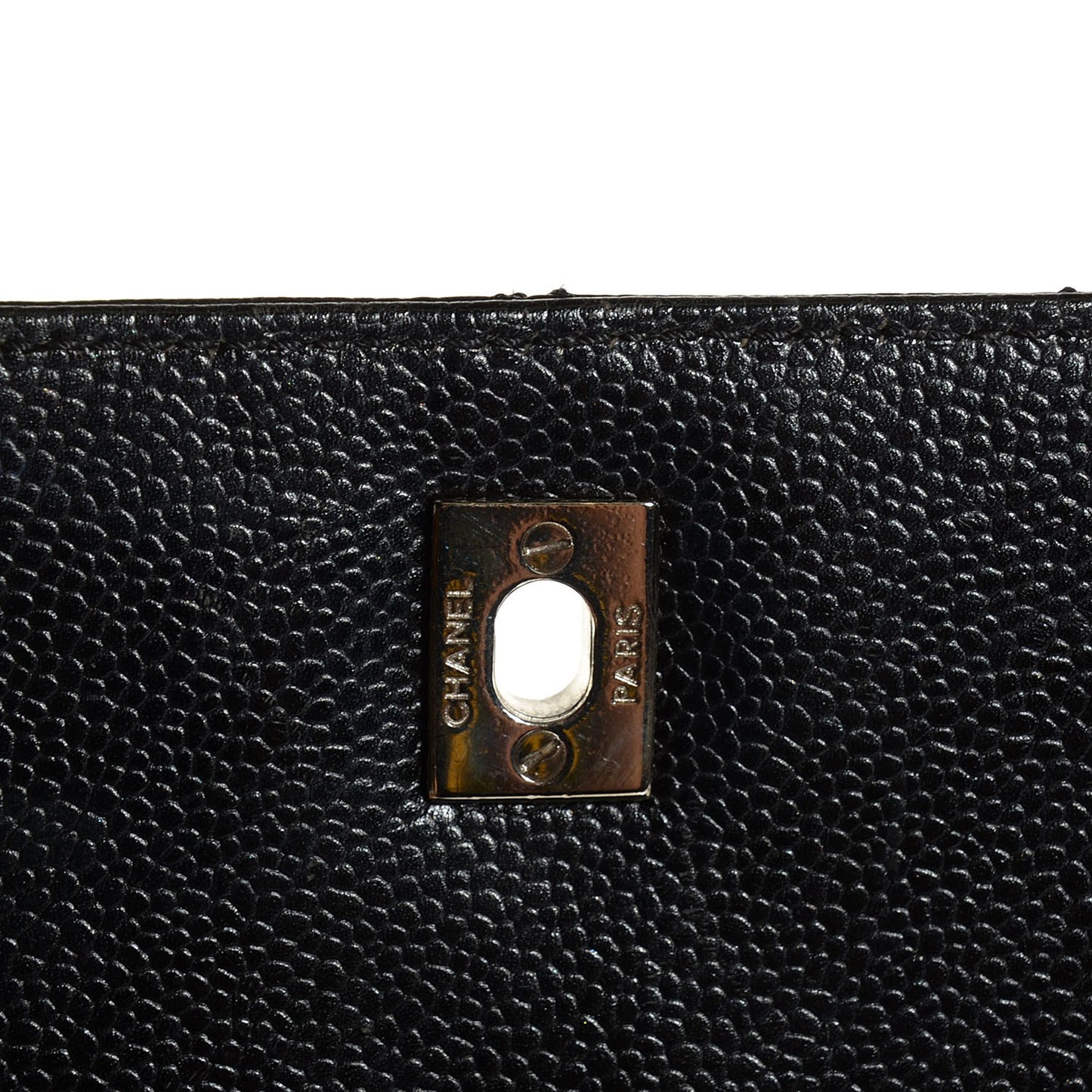 Caviar Quilted Jumbo Kelly Flap Black