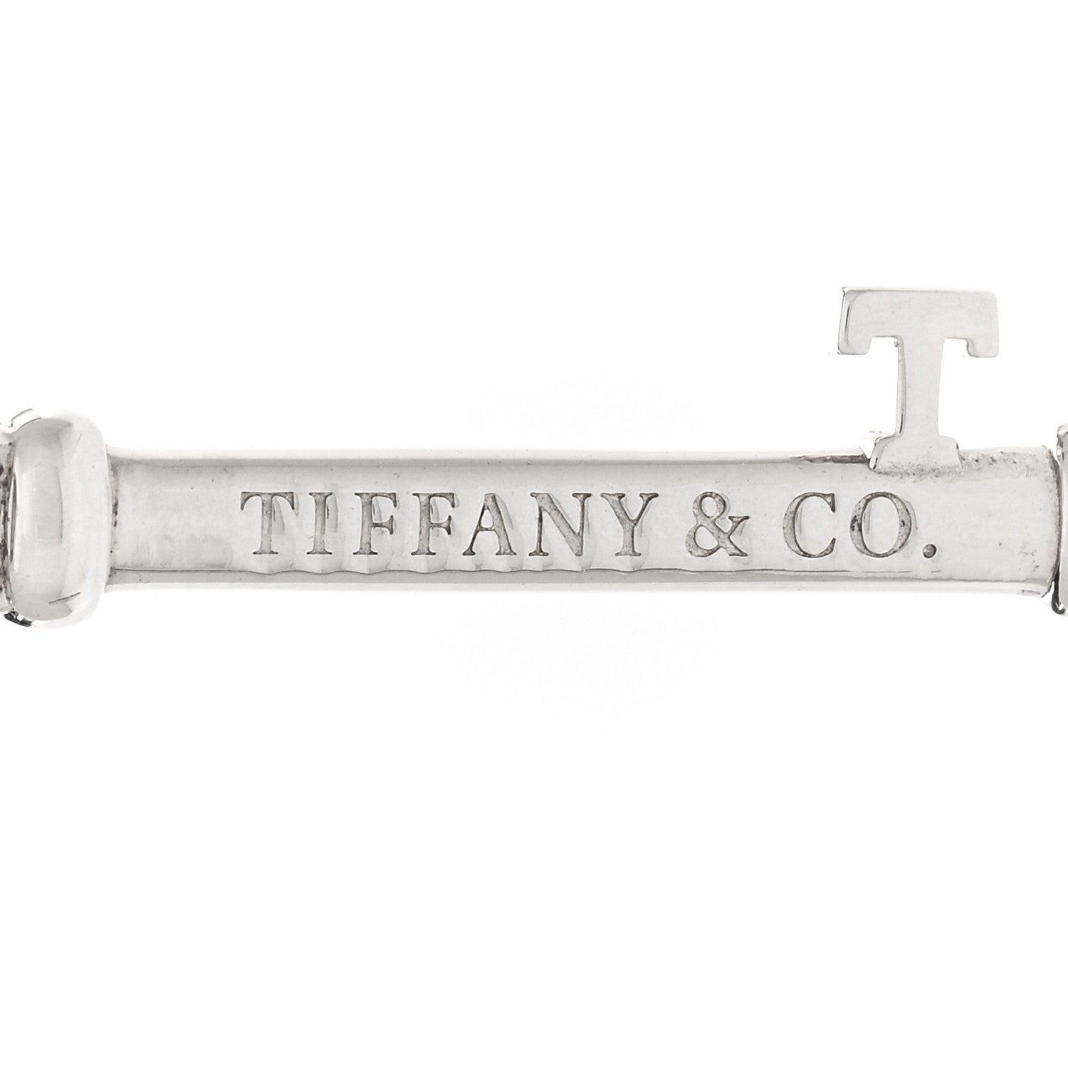 Tiffany Sterling Silver Enamel Heart Key Pendant Blue 3 of 3