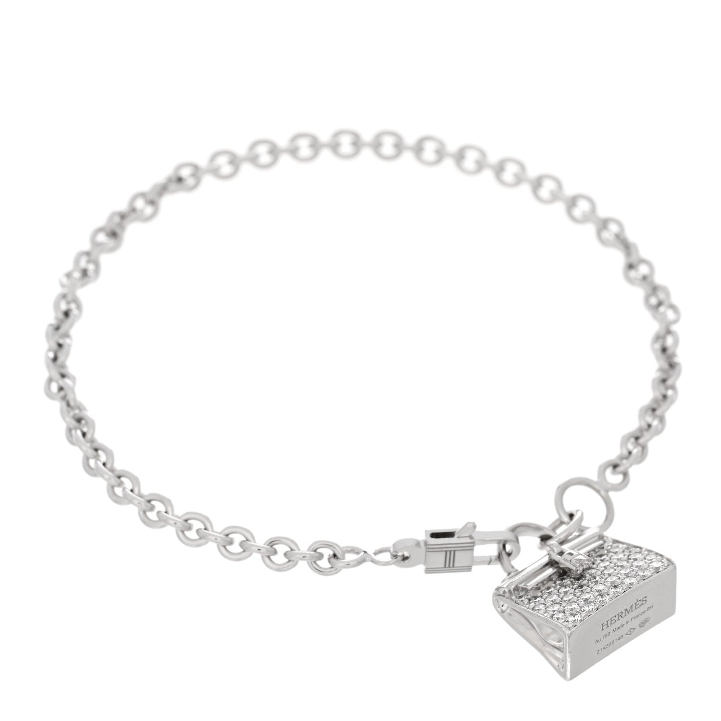 18K White Gold Diamond Kelly Amulettes Bracelet SH