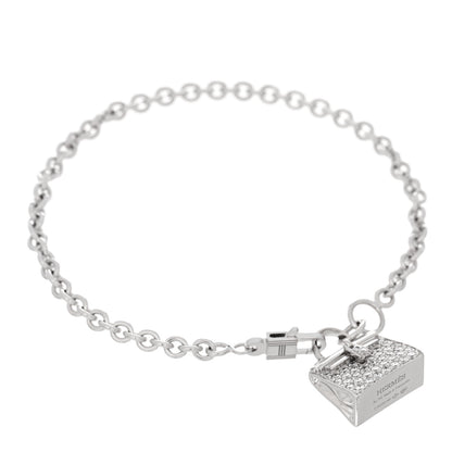 Hermes 18K White Gold Diamond Kelly Amulettes Bracelet SH 1 of 4