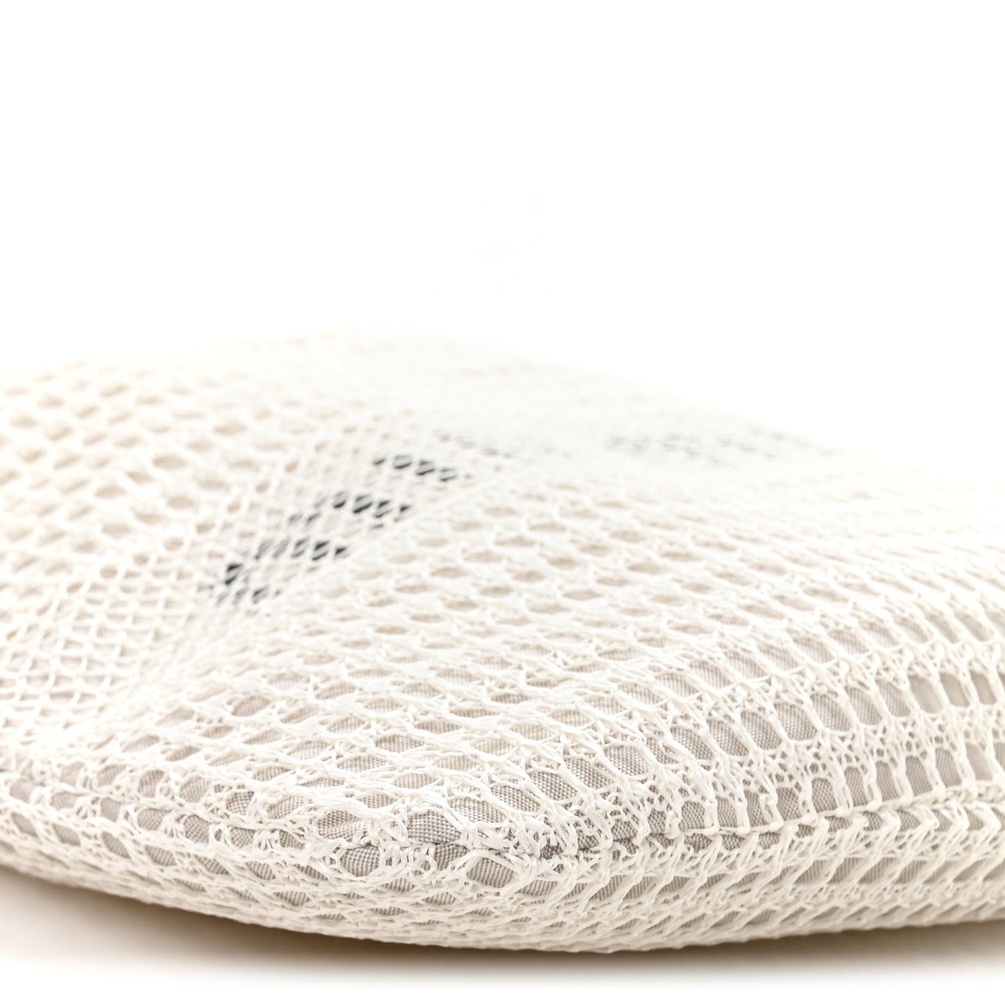 Raffia Effect Linen Logo Ivy Bag White
