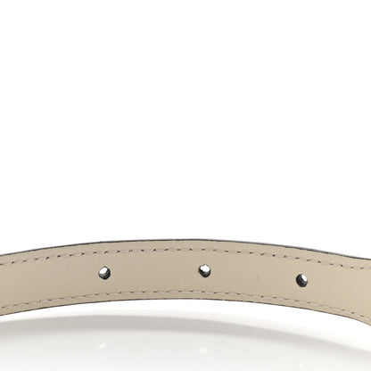 Gucci Efesto Leather Womens Horsebit 15/23mm Belt 80 32 Mystic White 5 of 6
