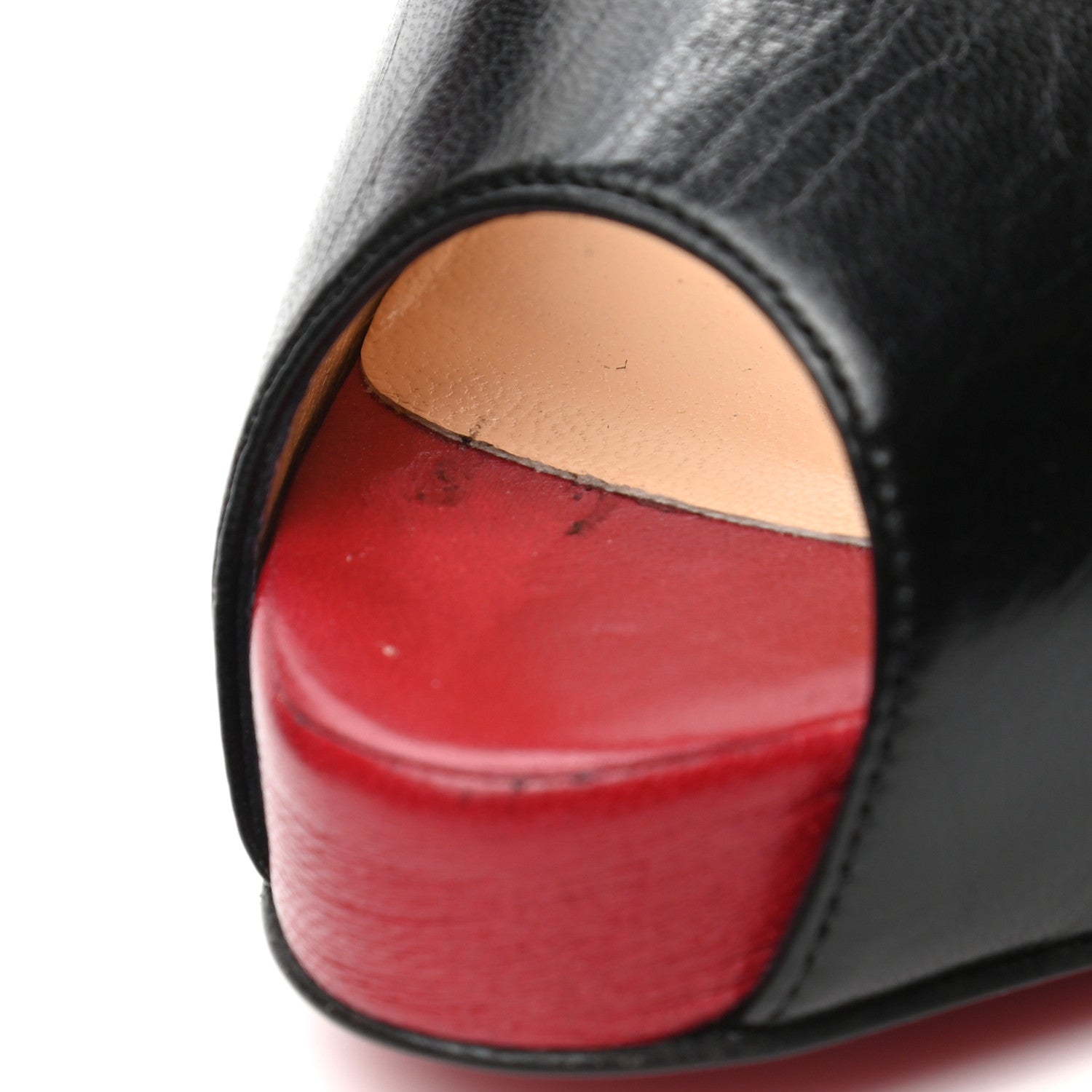 Christian Louboutin Kid Very Prive 120 Pumps 36.5 Black Red 8 of 11