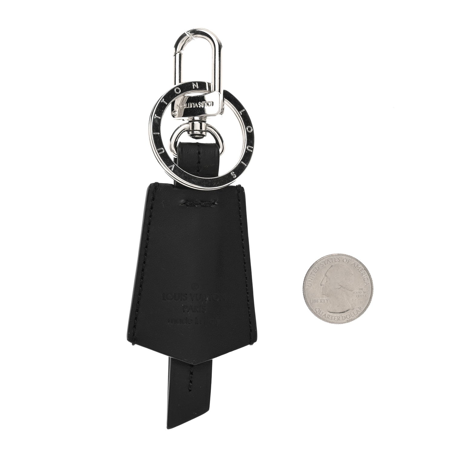 Louis Vuitton Calfskin Clochette Bag Charm Key Holder Black 2 of 4