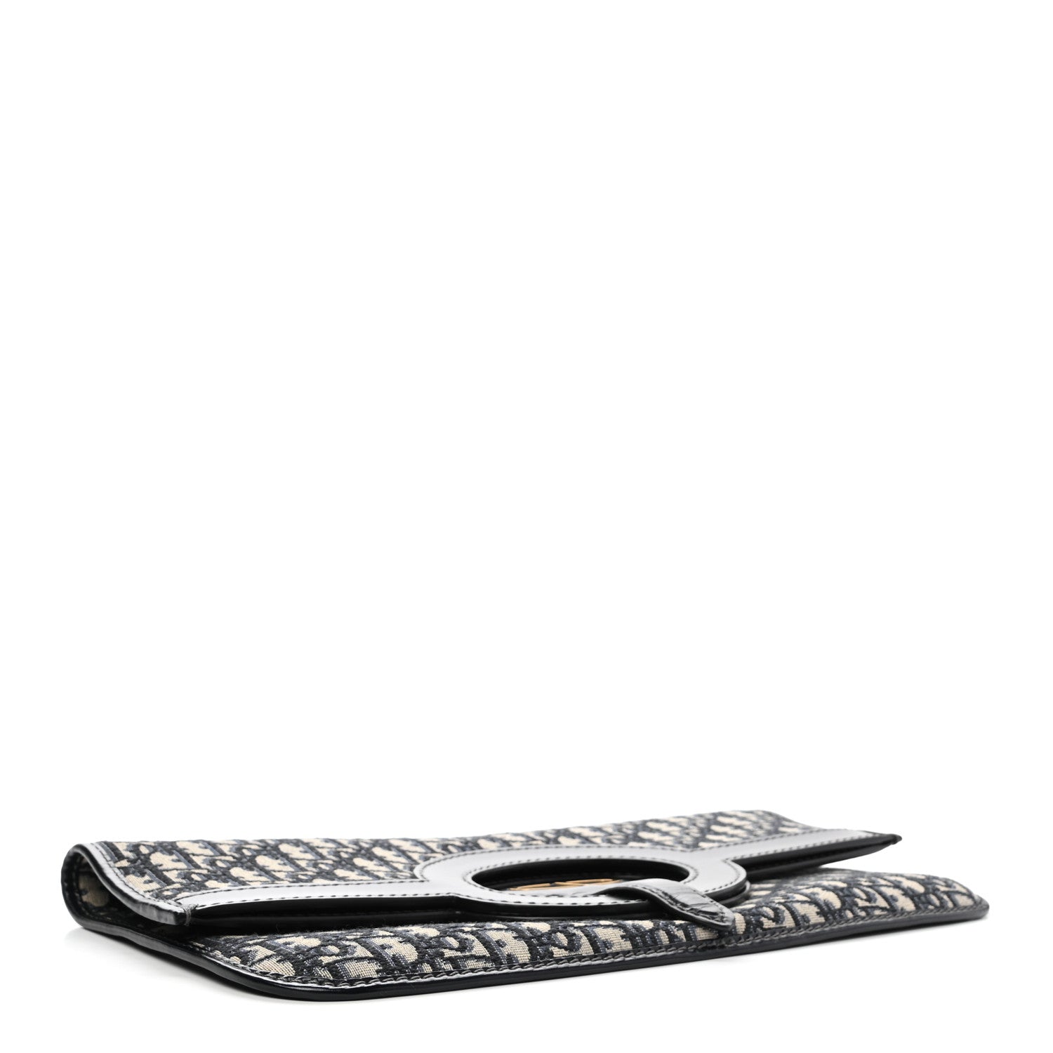 Christian Dior Oblique Fold Over Clutch Blue 4 of 8