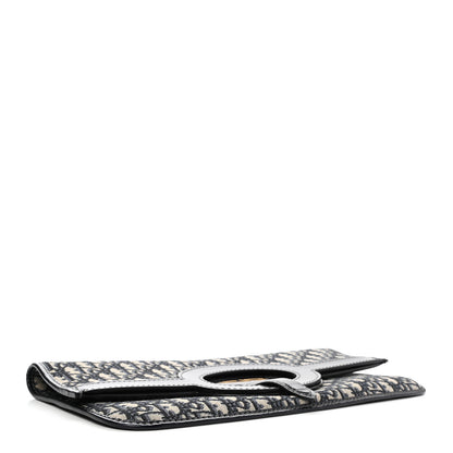 Christian Dior Oblique Fold Over Clutch Blue 4 of 8