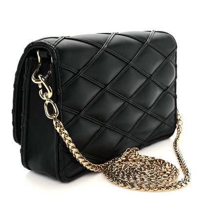 Louis Vuitton Lambskin Malletage Wallet On Chain GO-14 Black 3 of 11