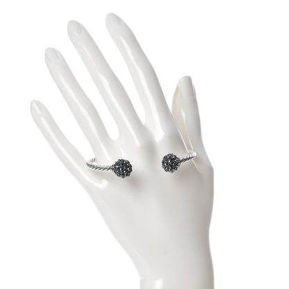 David Yurman Sterling Silver Hematite Osetra Cuff Bracelet 2 of 6