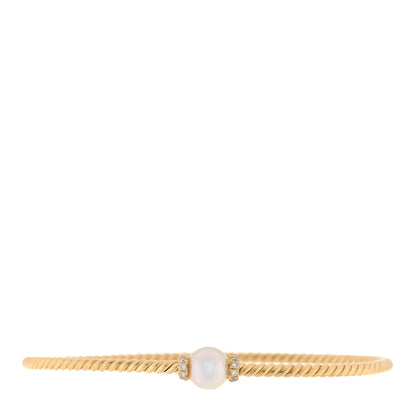 David Yurman 18K Yellow Gold 7mm Solari Station Bracelet 1 of 3