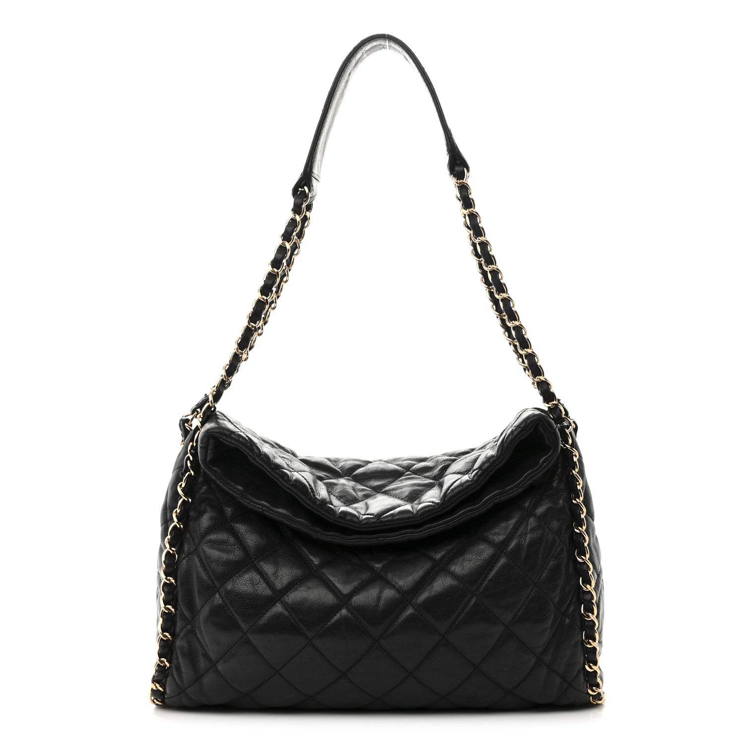 Chanel Calfskin Quilted Medium Chain Me Hobo Black 1 of 10