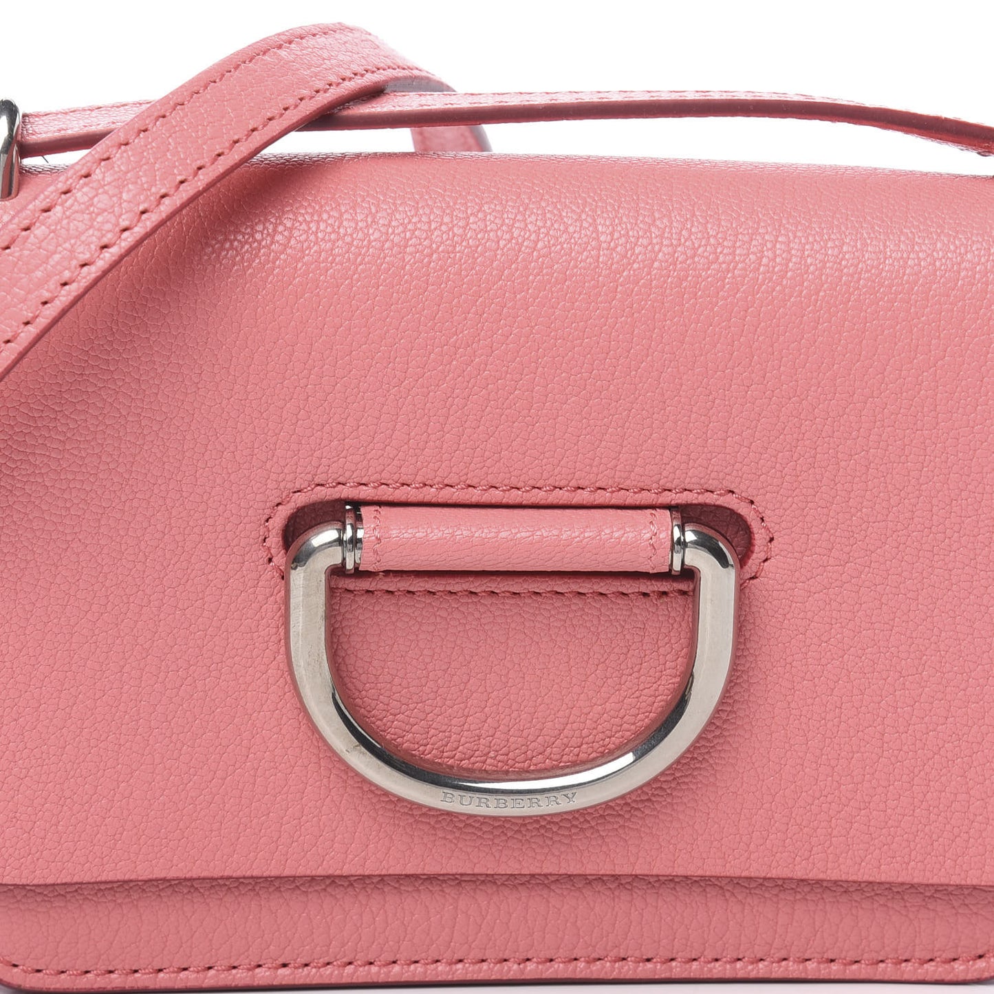 Goatskin Mini D-Ring Bag Bright Coral Pink