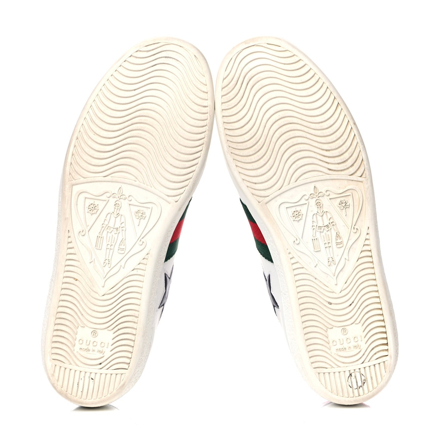 Calfskin Ayers Web Star Embroidered Womens Ace Sneakers 35.5 White Multi