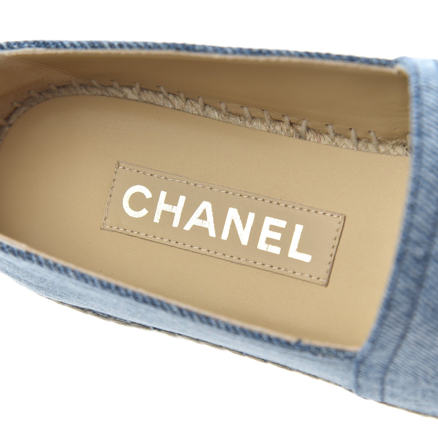 Chanel Denim CC Espadrilles 39 Blue Black 7 of 9