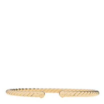 David Yurman 18K Yellow Gold 4mm Cablespira Bracelet 2 of 3