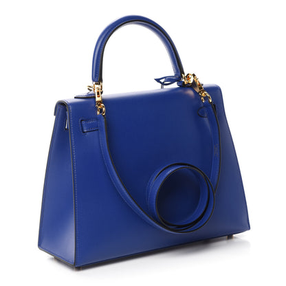 Hermes Tadelakt Kelly Sellier 25 Bleu Electrique 3 of 11