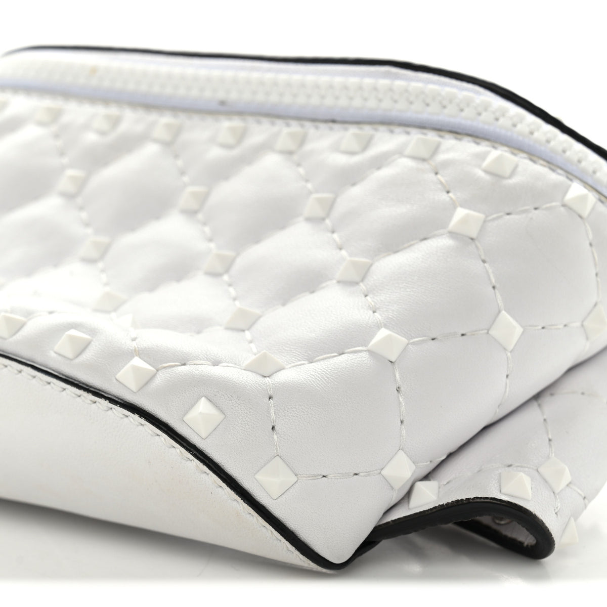 Nappa Free Rockstud Spike Belt Bag 85 White