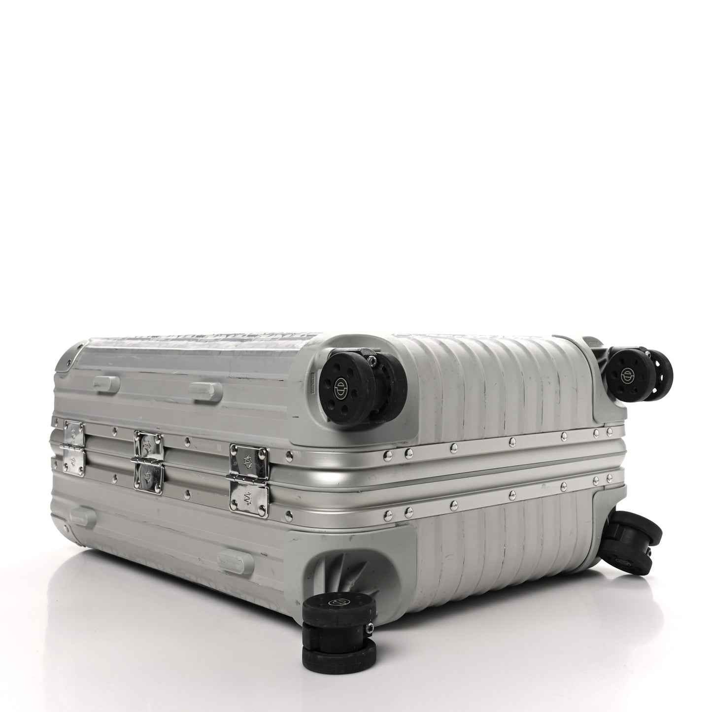 X RIMOWA Aluminum Gradient Carry On Luggage Blue Multi