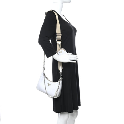 Prada Nylon Re-Edition 2005 Shoulder Bag White 2 of 9