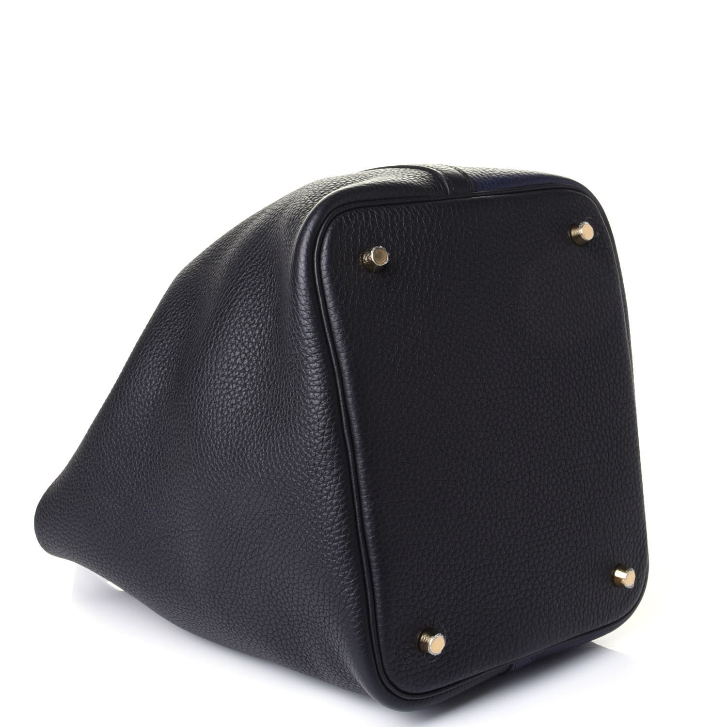Hermes Taurillon Clemence Casaque Picotin Lock 22 MM Bleu Nuit Black Blue Frida 4 of 9
