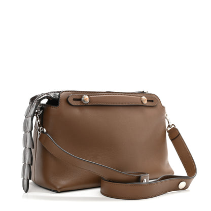 Fendi Vitello Dolce Croc Tail Medium By The Way Boston Bag Foresta Marrone 3 of 10