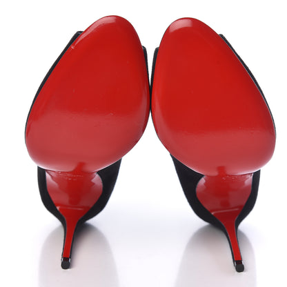 Christian Louboutin Veau Velours Pijonina 100 Booties 37.5 Black 5 of 9