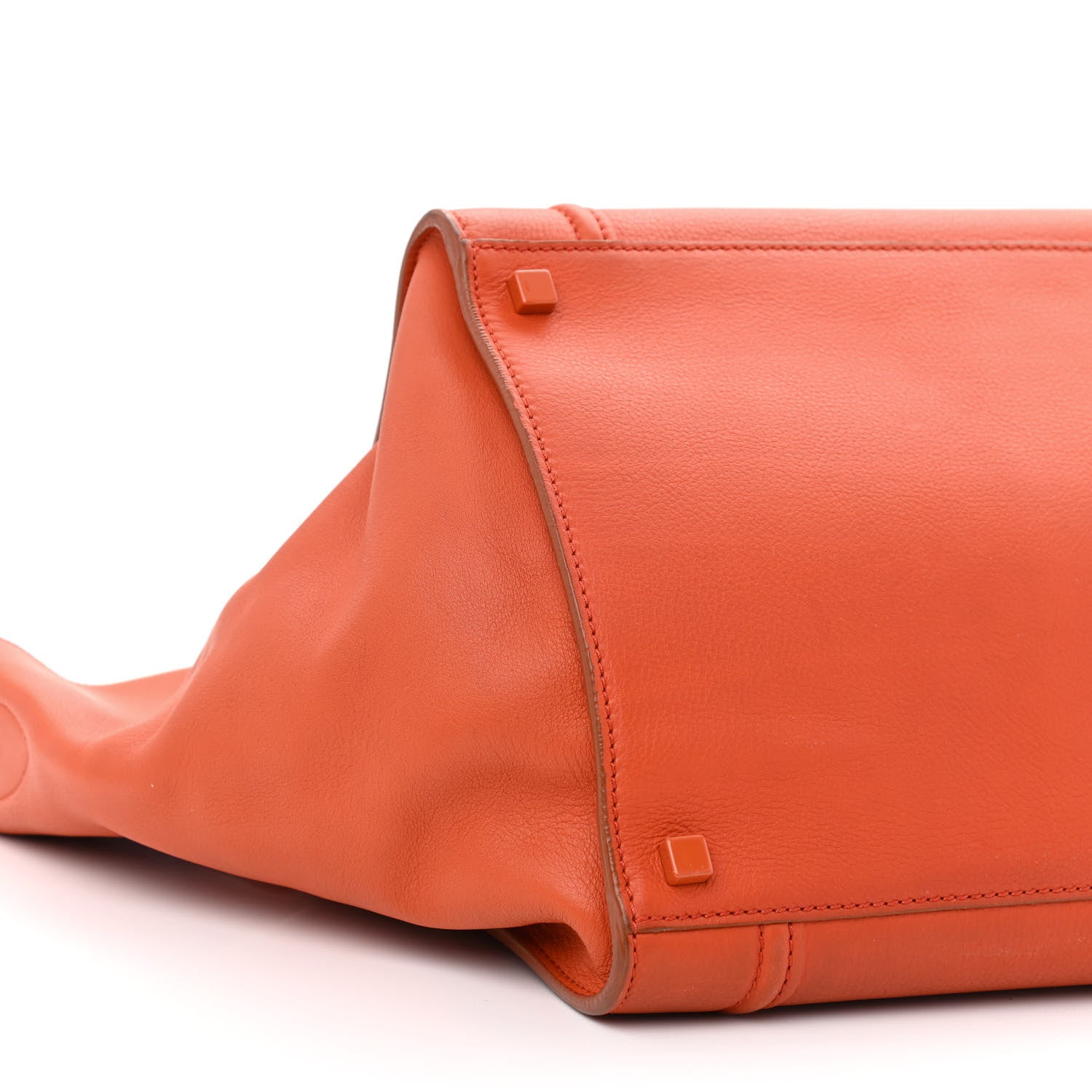 Celine Supple Calfskin Large Phantom Luggage Orange 9 of 10