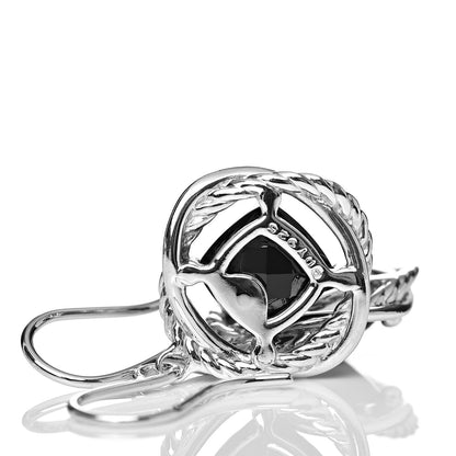 David Yurman Sterling Silver Black Onyx 7mm Infinity Drop Earrings 4 of 4