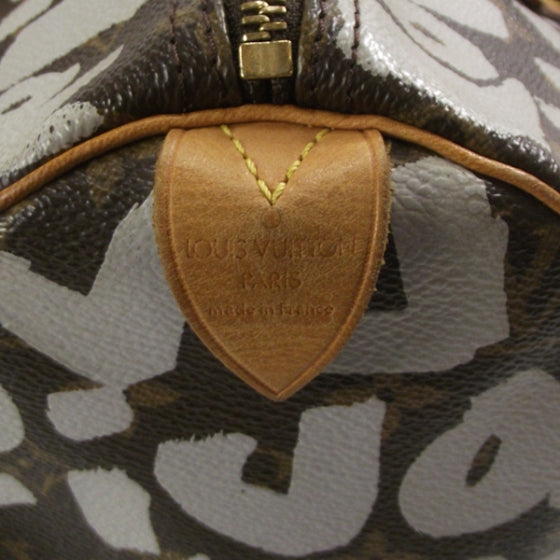 Louis Vuitton Monogram Graffiti Speedy 30 Silver 7 of 9