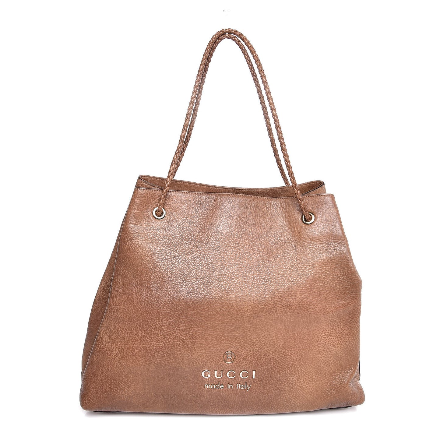 Calfskin Large Gifford Braided Handle Tote Saffron
