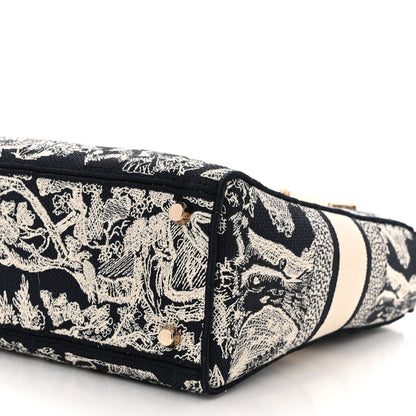 Christian Dior Toile de Jouy Embroidered Large Lady D-Lite Navy 10 of 10