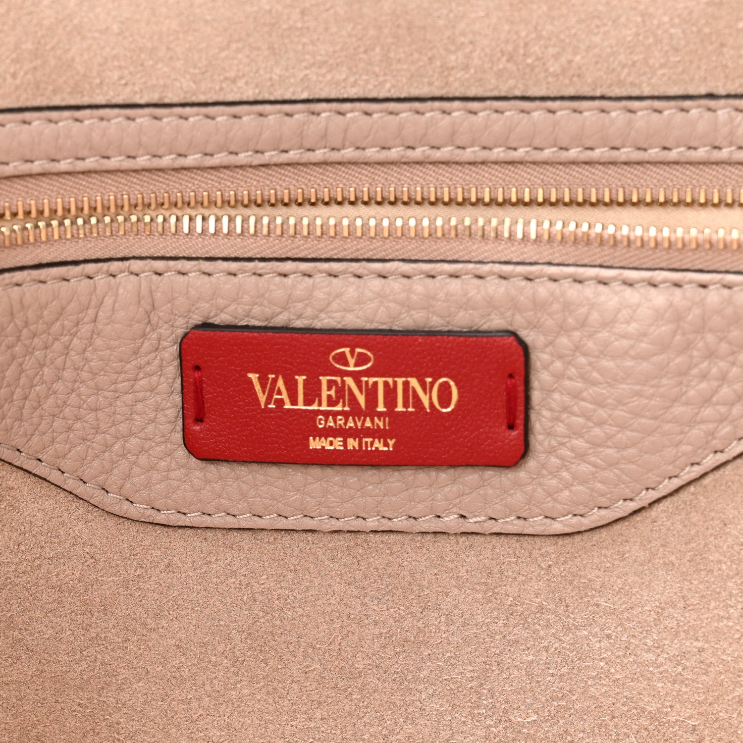 Valentino Garavani Grained Calfskin Rockstud Shoulder Tote Poudre 6 of 8