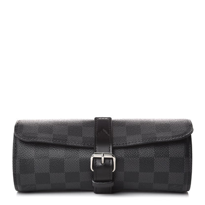 Louis Vuitton Damier Graphite 3 Watch Travel Case 1 of 7